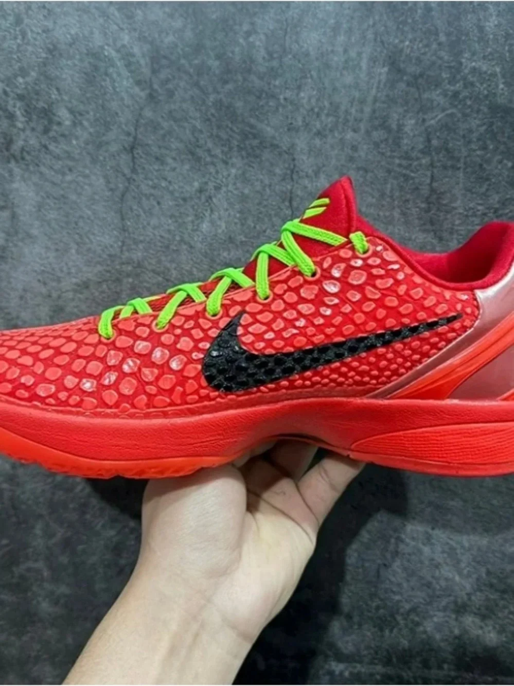 New Nike Kobe 6 Reverse Grinch Red Green Sneakers